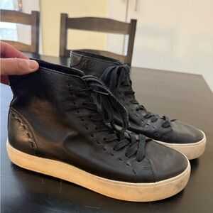 Frye Leather High Top Shoes.